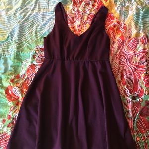 Torrid Purple Skater Dress With Plunging Neckline